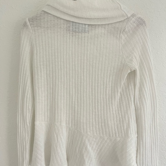 Anthropologie Maeve Winterscape Cowl Neck Peplum Sweater Size Small - Picture 5 of 7